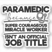 クール救急医療隊員作品ワードアート シール (正面)