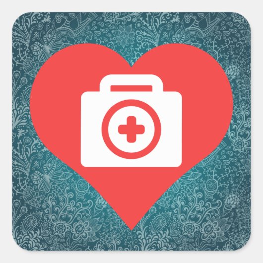 クール救急箱ピクト スクエアシール (正面)