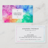 クール数々の抽象芸術色のモダン水彩 名刺 (正面/裏面)