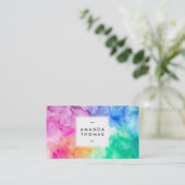 クール数々の抽象芸術色のモダン水彩 名刺 (スタンド正面)