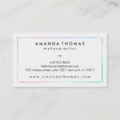 クール数々の抽象芸術色のモダン水彩 名刺 (裏面)