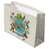 クール文字キャンプパーティーの追加 ラージペーパーバッグ (裏面アングル)