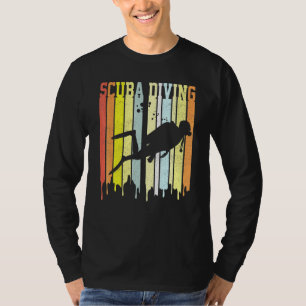 クール文字ストリップヴィンテージレトロスキューバダイビング Tシャツ