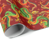 クール日本の龍瓦 ラッピングペーパー (ロールコーナー)