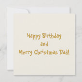 クール最高のパパEver Christmasハッピーバースデーカード (裏面)