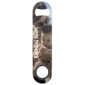 クール最高のパパEver Father's Day写真ボトルオープン スピード栓抜き (裏面)