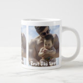 クール最高のパパEver Father's Day写真 ジャンボコーヒーマグカップ (右)