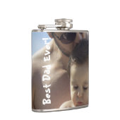 クール最高のパパEver Photo Vinyl Flask 包まれた フラスク (右)