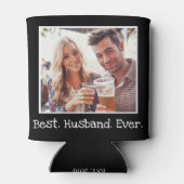 クール最高のユニーク夫が写真を撮ったパーソナライズされたこと 缶クーラー (裏面)