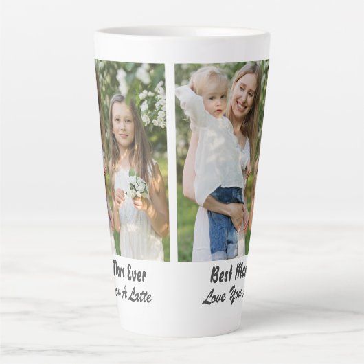 クール最高の母の日の写真 カフェラテマグ (正面)