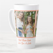 クール最高の母の日の写真 カフェラテマグ (左アングル)