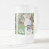 クール最高の母の日の写真 フロストグラスビールジョッキ (正面右)