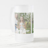 クール最高の母の日の写真 フロストグラスビールジョッキ (正面左)