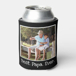 クール最高のPapa Ever Photo パーソナライズされた Black Ca 缶クーラー
