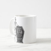 クール棺付きスケルトン コーヒーマグカップ (正面左)