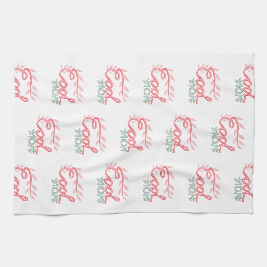 クール母の手レタリングパターン母の日 キッチンタオル (横)