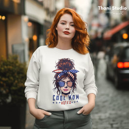 クール母の投票ヴィンテージめちゃくちゃなヘアレディ選挙 スウェットシャツ