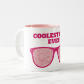 クール母エバーピンクグリッターサングラス ツートーンマグカップ (正面左)