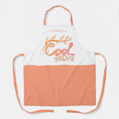 クール母ハンドレタリングスケッチ母の日 エプロン (正面)