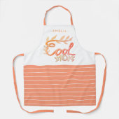 クール母ハンドレタリングスケッチ母の日 エプロン (正面)