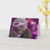 クール母プードルハッピーマザーズの日 カード (黄色い花)