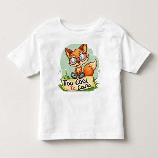 クール気にキツネ トドラーTシャツ (正面)