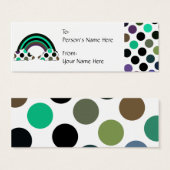 クール水玉模様レインボーギフトラベル (正面&裏面)