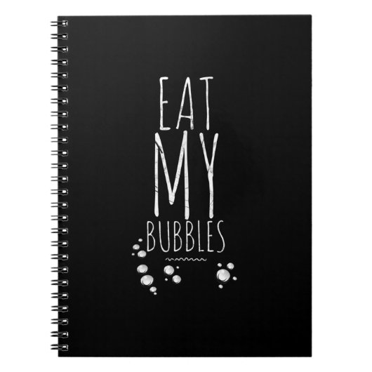 クール泳食べぐ私の泡はおもしろい泳ぐ人 ノートブック (正面)