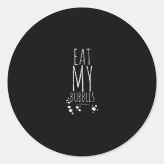 クール泳食べぐ私の泡はおもしろい泳ぐ人 ラウンドシール