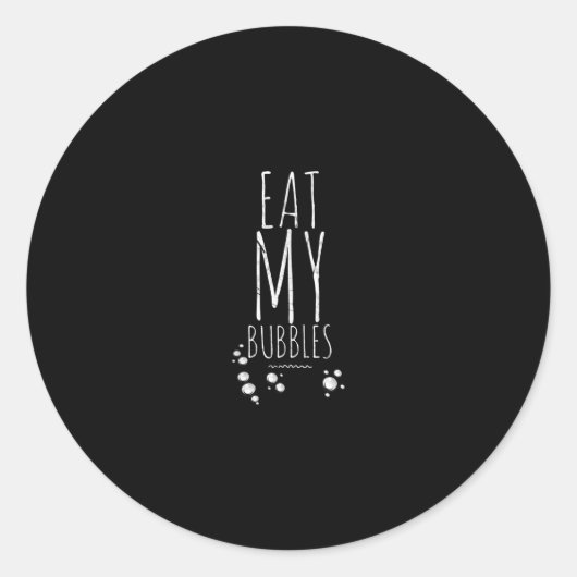 クール泳食べぐ私の泡はおもしろい泳ぐ人 ラウンドシール (正面)