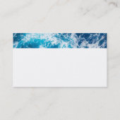 クール海名刺テンプレートティール（緑がかった色）青 名刺 (裏面)