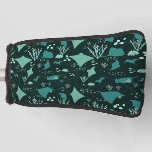 クール海模様の下のアカエイ ゴルフヘッドカバー