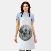 クール満月グラフィック宇宙天文学 エプロン (着用した状態)