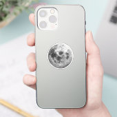 クール満月グラフィック宇宙天文学 シール (スマートフォン)