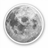 クール満月グラフィック宇宙天文学 シール (正面)