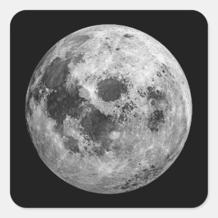 クール満月グラフィック宇宙天文学 スクエアシール