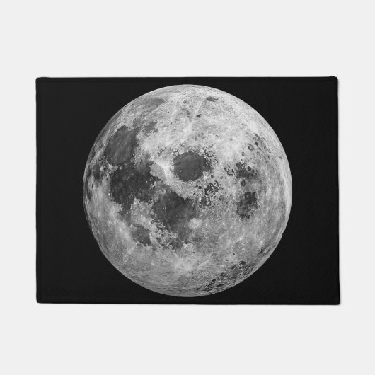 クール満月グラフィック宇宙天文学 ドアマット (正面)