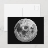 クール満月グラフィック宇宙天文学 ポストカード (正面/裏面)