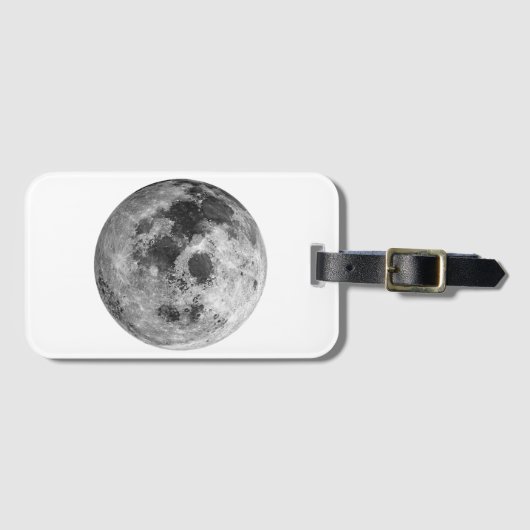 クール満月グラフィック宇宙天文学 ラゲッジタグ (正面横)