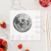 クール満月グラフィック宇宙天文学 縁ありランチョンナプキン (インサイチュ)