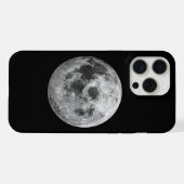 クール満月 グラフィック スペース 天文学 科学 iPhoneケース (裏面横)