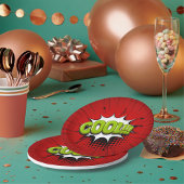 クール漫画ブック文字紙プレート ペーパープレート