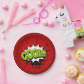 クール漫画ブック文字紙プレート ペーパープレート (パーティー)