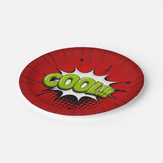 クール漫画ブック文字紙プレート ペーパープレート (アングル)