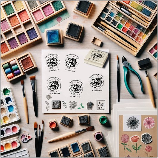 「クール火に燃え上がり、竜のように強く、押し続ける」 ラバースタンプ