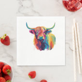 クール牛が草地のクラシックTシャツ スタンダードランチョンナプキン (インサイチュ)