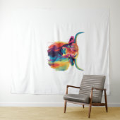 クール牛が草地のクラシックTシャツ タペストリー (インサイチュ(横))