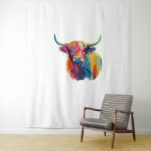 クール牛が草地のクラシックTシャツ タペストリー (インサイチュ)