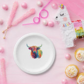 クール牛が草地のクラシックTシャツ ペーパープレート (パーティー)