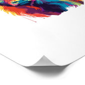 クール牛が草地のクラシックTシャツ ポスター (角)